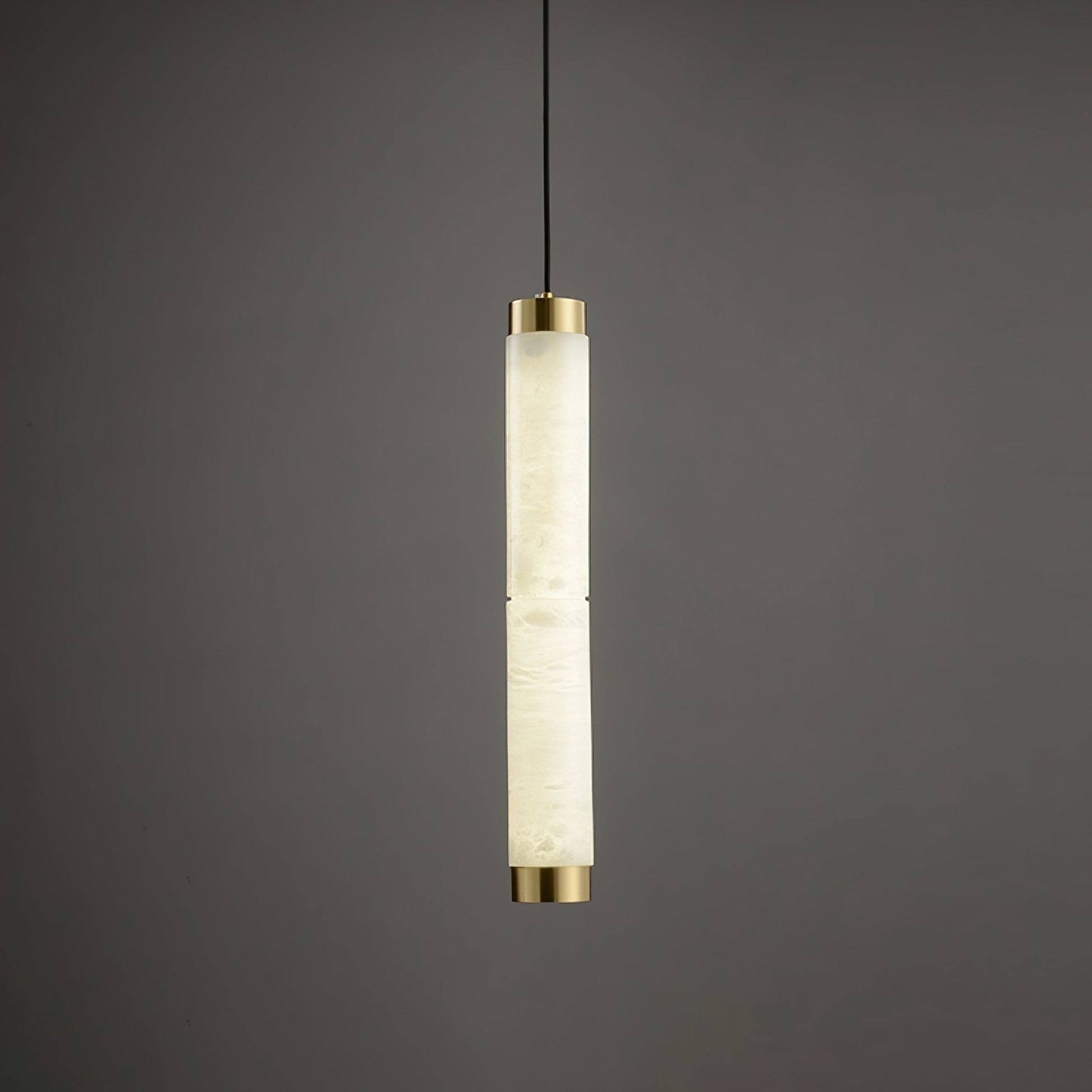 Lira Cylindrical Alabaster Pendant Light-Neutral Decor
