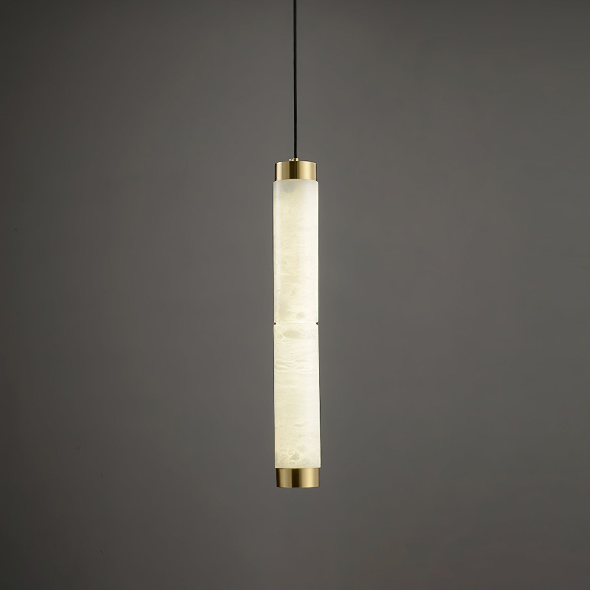Lira Cylindrical Alabaster Pendant Light-Neutral Decor