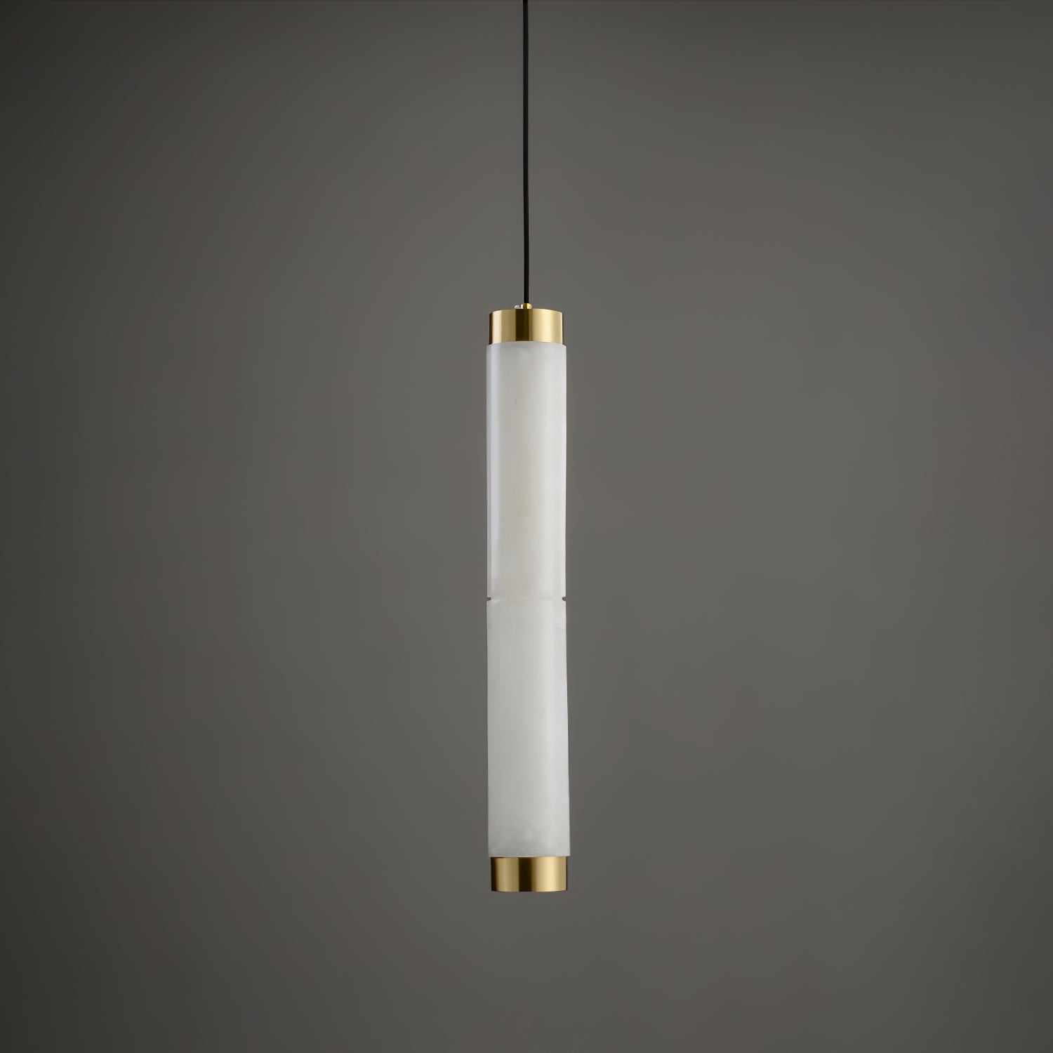 Lira Cylindrical Alabaster Pendant Light-Neutral Decor
