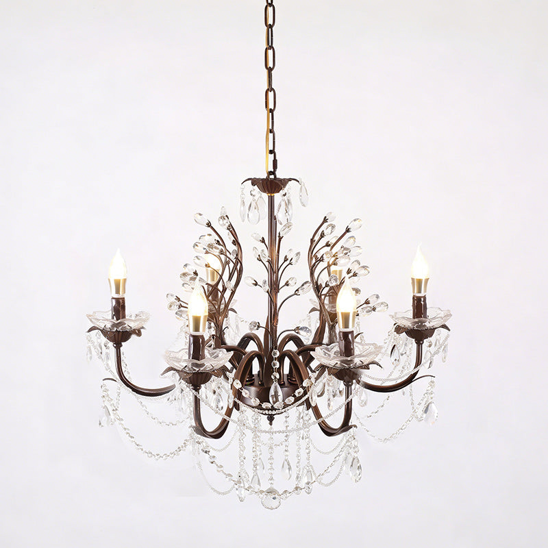 The top canopy and adjustable hanging chain of the Ariae Chandelier.
