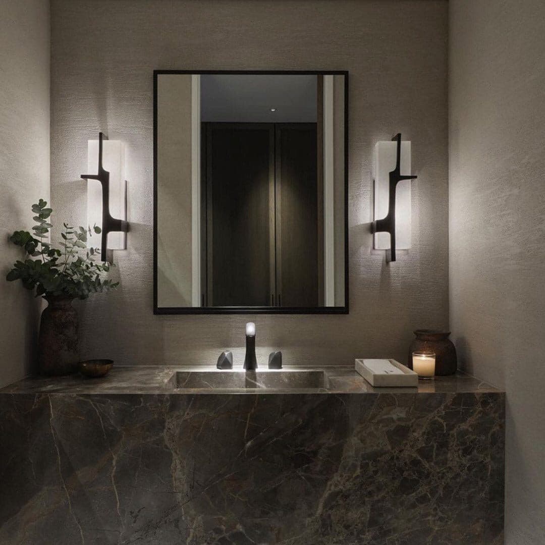 Ariel Wall Lamp Alabaster & Brass Elegance