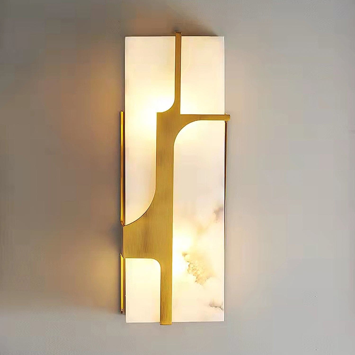 Ariel Wall Lamp Alabaster & Brass Elegance