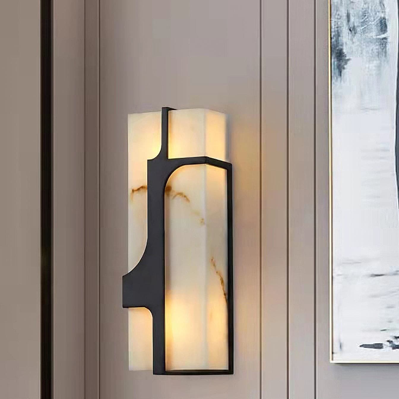 Ariel Wall Lamp Alabaster & Brass Elegance