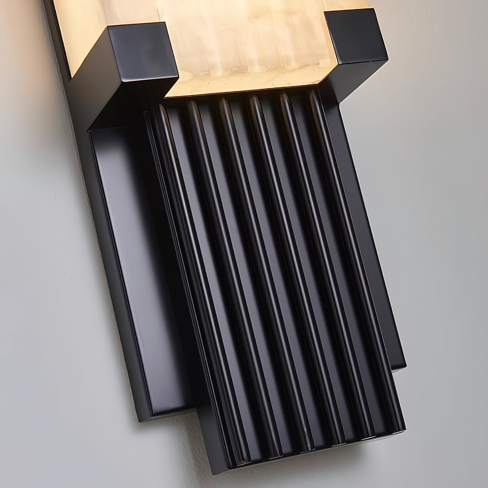 Two Ariel Alabaster Wall Lamps installed symmetrically.
