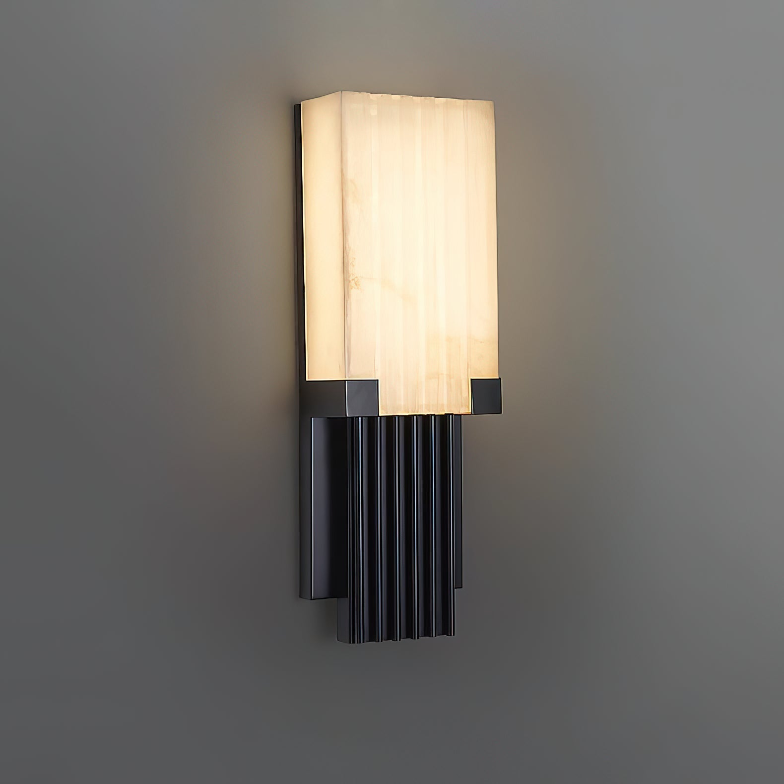 Lifestyle view of the Ariel Wall Lamp used as a bedside reading light.