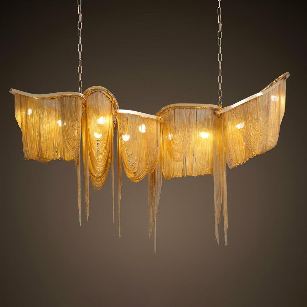 Solara Chandelier Tassel Gold-Neutral Decor
