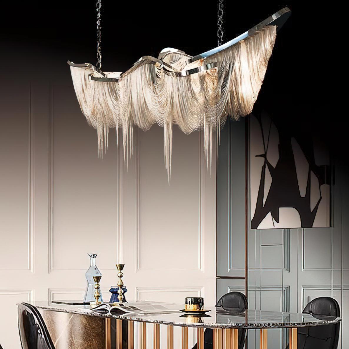Solara Chandelier Tassel Gold-Neutral Decor