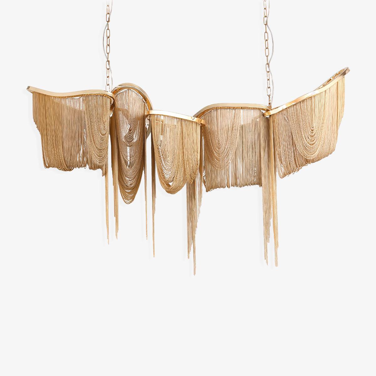 Solara Chandelier Tassel Gold-Neutral Decor