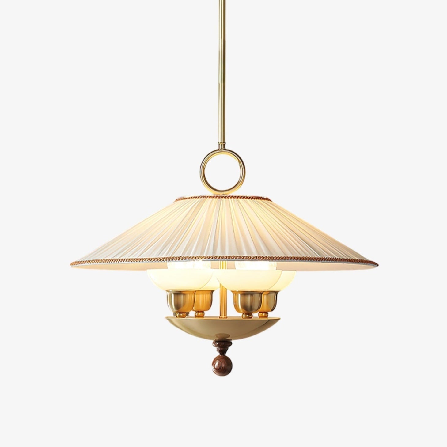 Umbera Pleated Shade Pendant Light-Neutral Decor