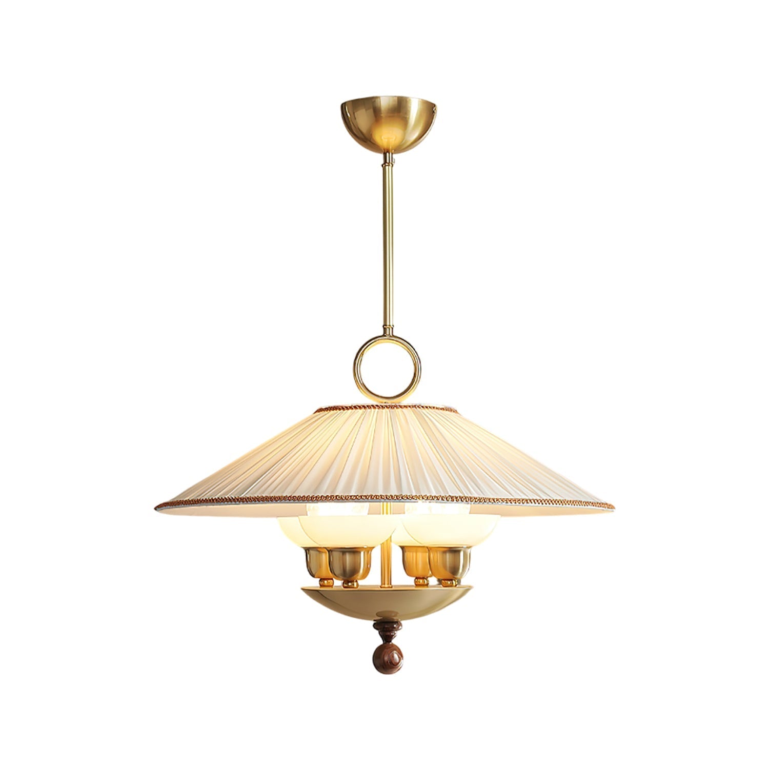 Umbera Pleated Shade Pendant Light-Neutral Decor
