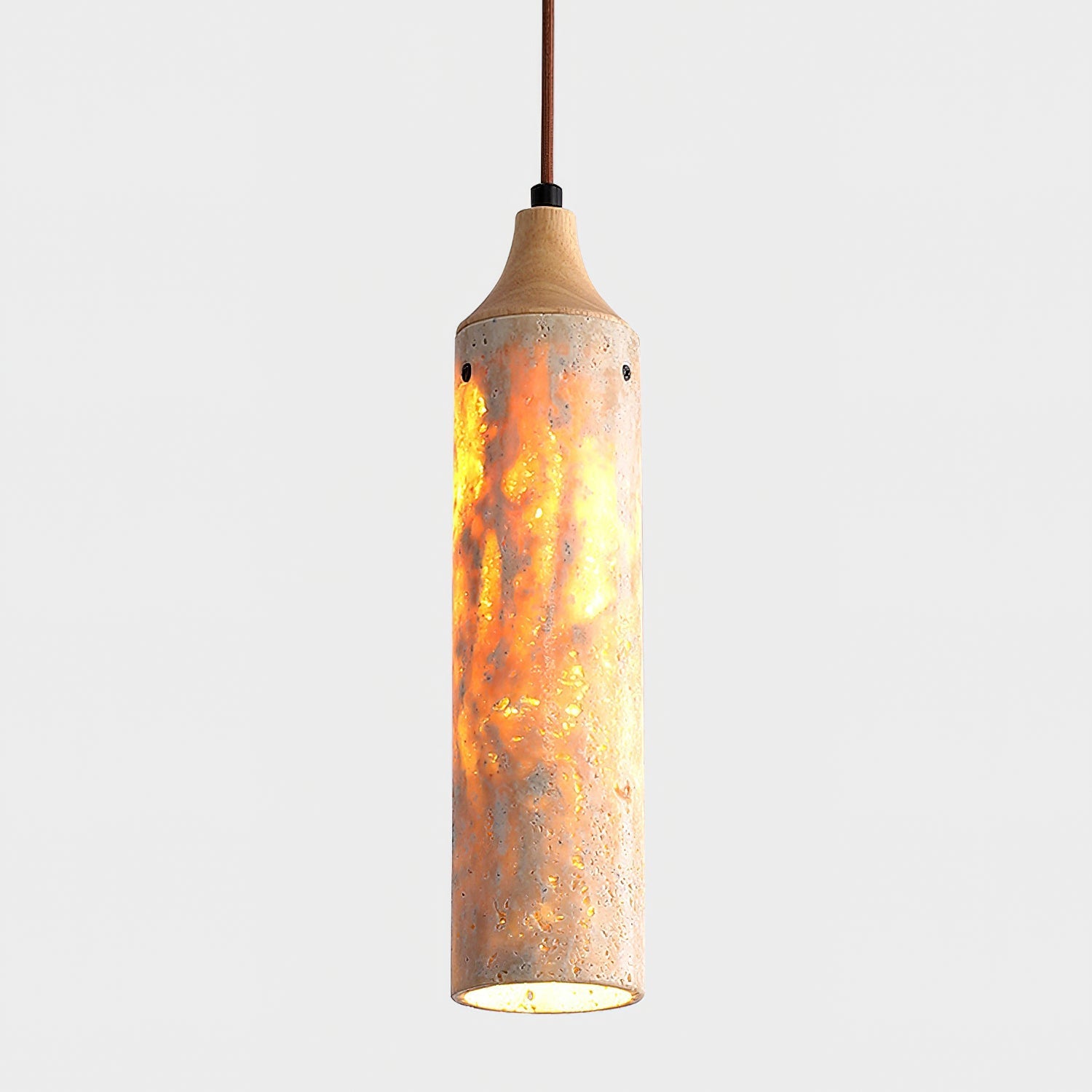 View of the Arlene Pendant Lamp from below, showing the bulb housing.