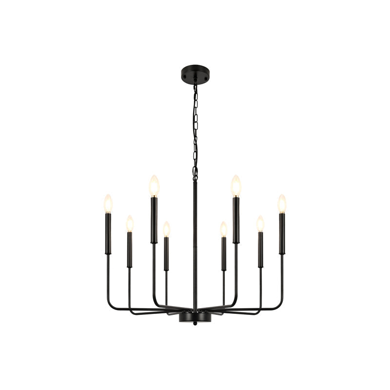 Ulfuvys Modern Candle Industrial Metal Chandelier
