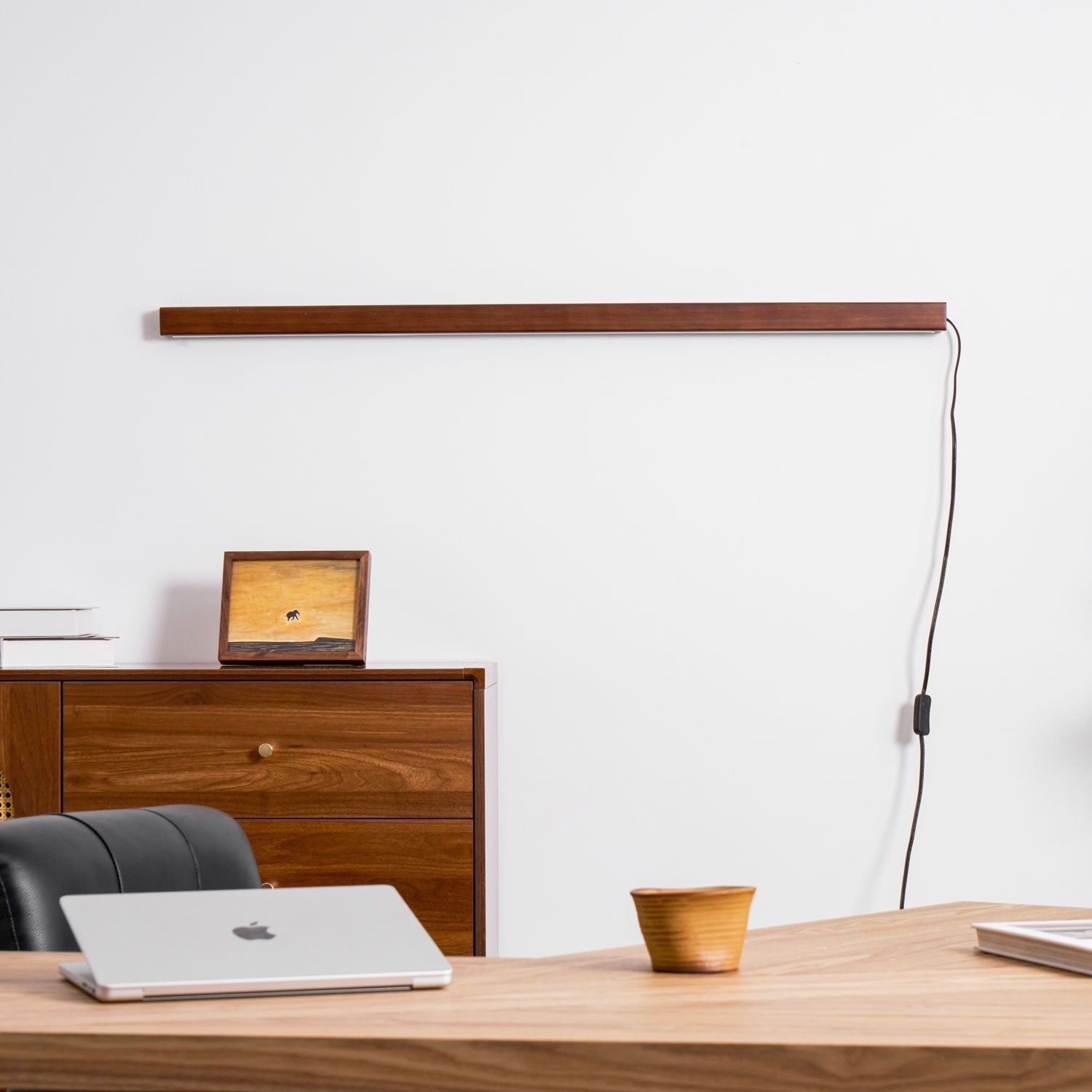 Bryf Wall Lamp Linear Wood Plug In-Neutral Decor
