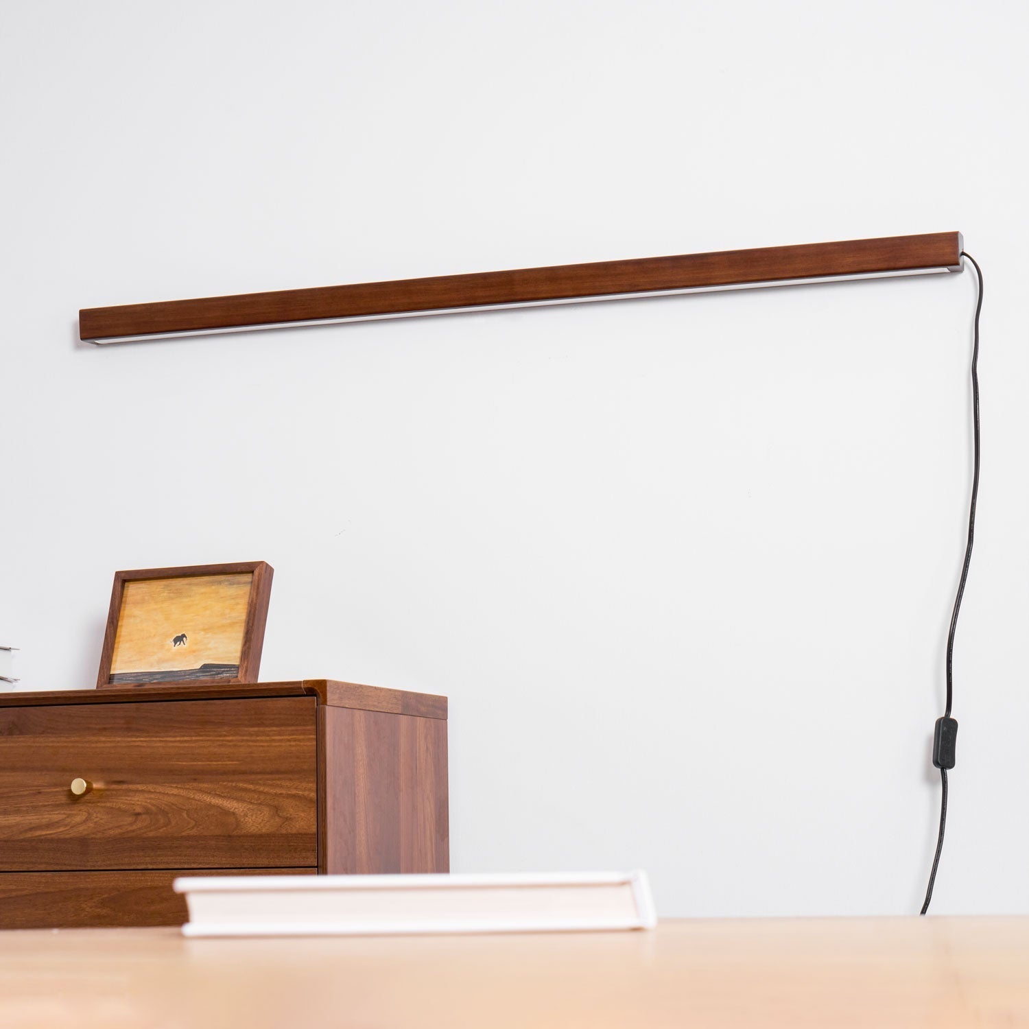 Bryf Wall Lamp Linear Wood Plug In-Neutral Decor
