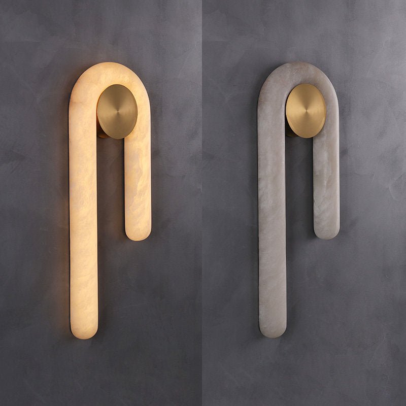 Arlo Loop Alabaster Wall Light-Neutral Decor
