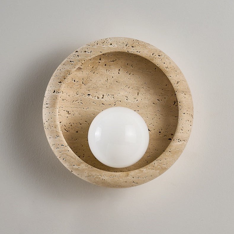Arlo Travertine Wall Light-Neutral Decor