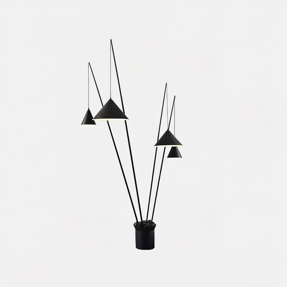Canorara Multi-Arm Black Floor Lamp-Neutral Decor