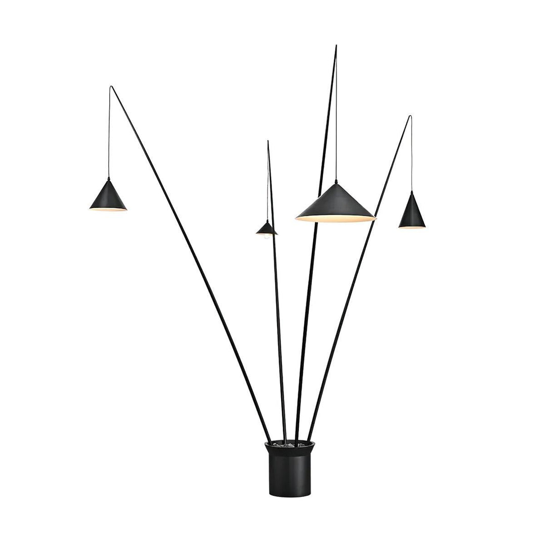 Canorara Multi-Arm Black Floor Lamp-Neutral Decor