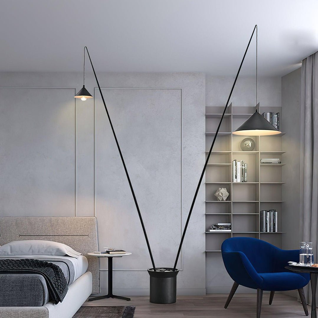 Canorara Multi-Arm Black Floor Lamp-Neutral Decor