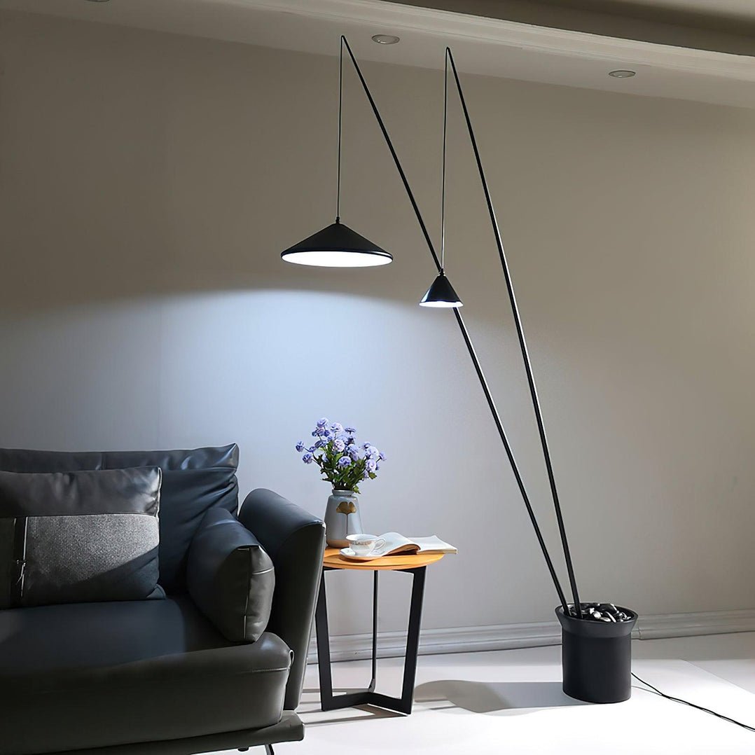 Canorara Multi-Arm Black Floor Lamp-Neutral Decor