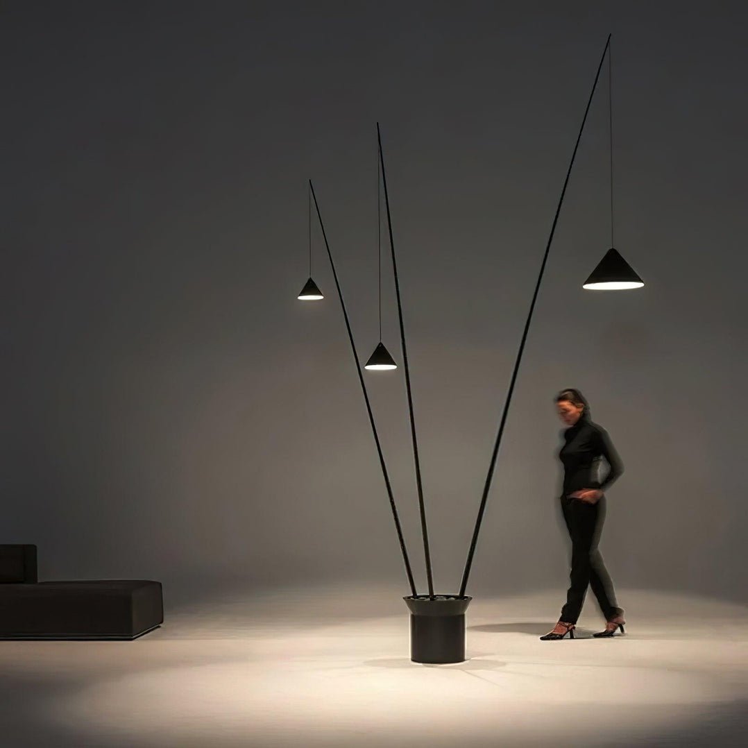Canorara Multi-Arm Black Floor Lamp-Neutral Decor