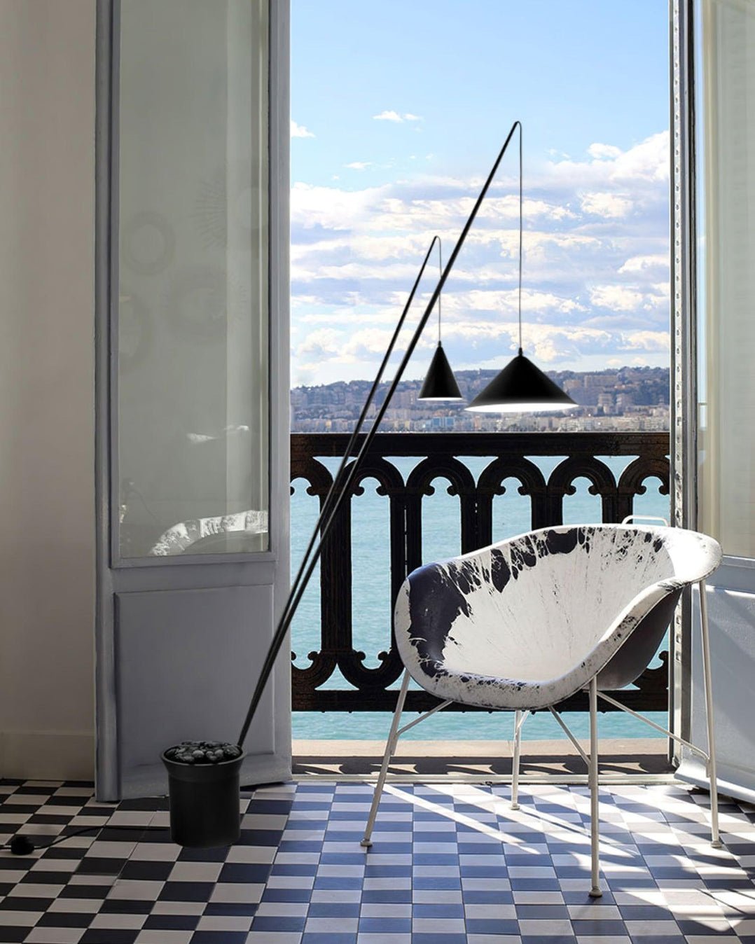 Canorara Multi-Arm Black Floor Lamp-Neutral Decor