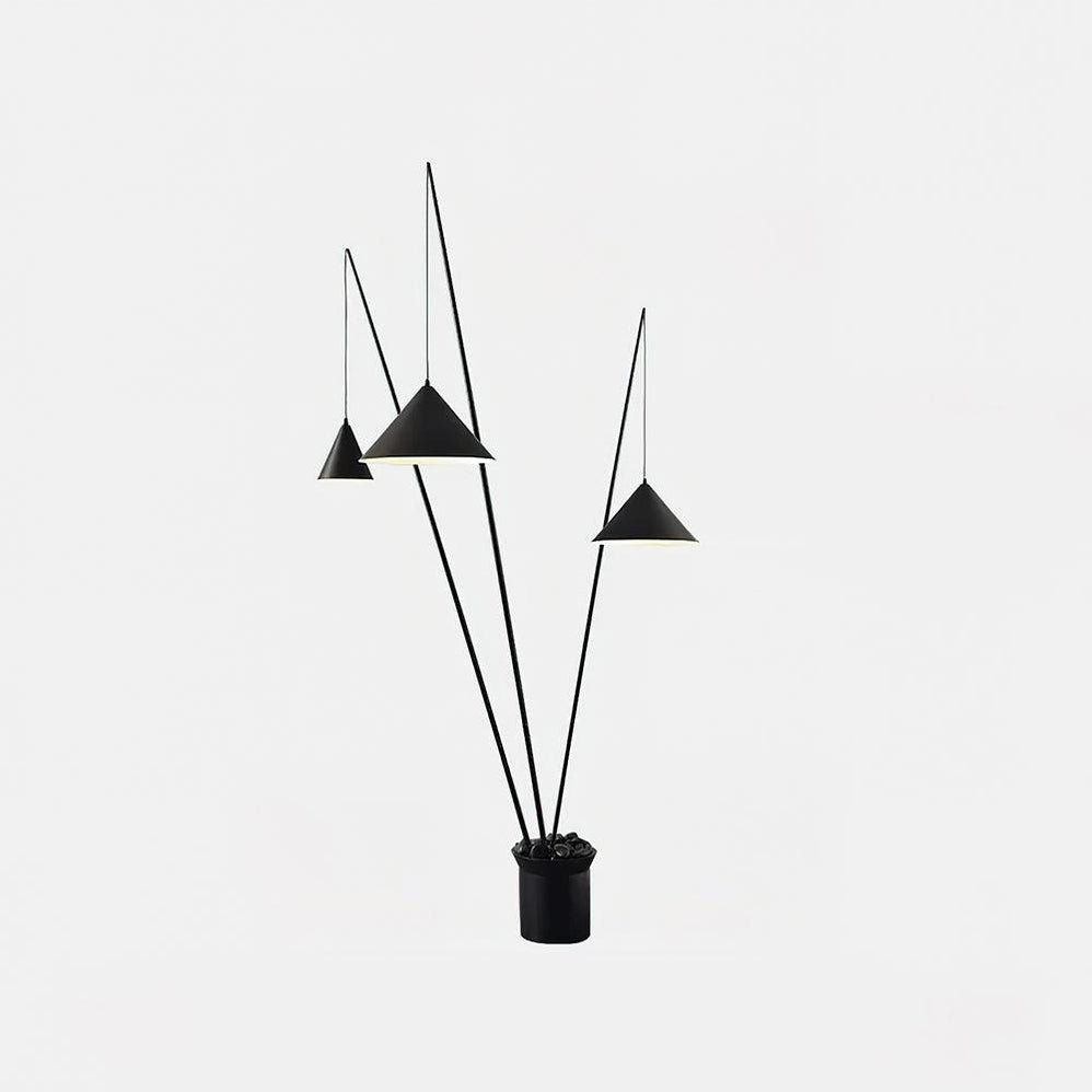 Canorara Multi-Arm Black Floor Lamp-Neutral Decor