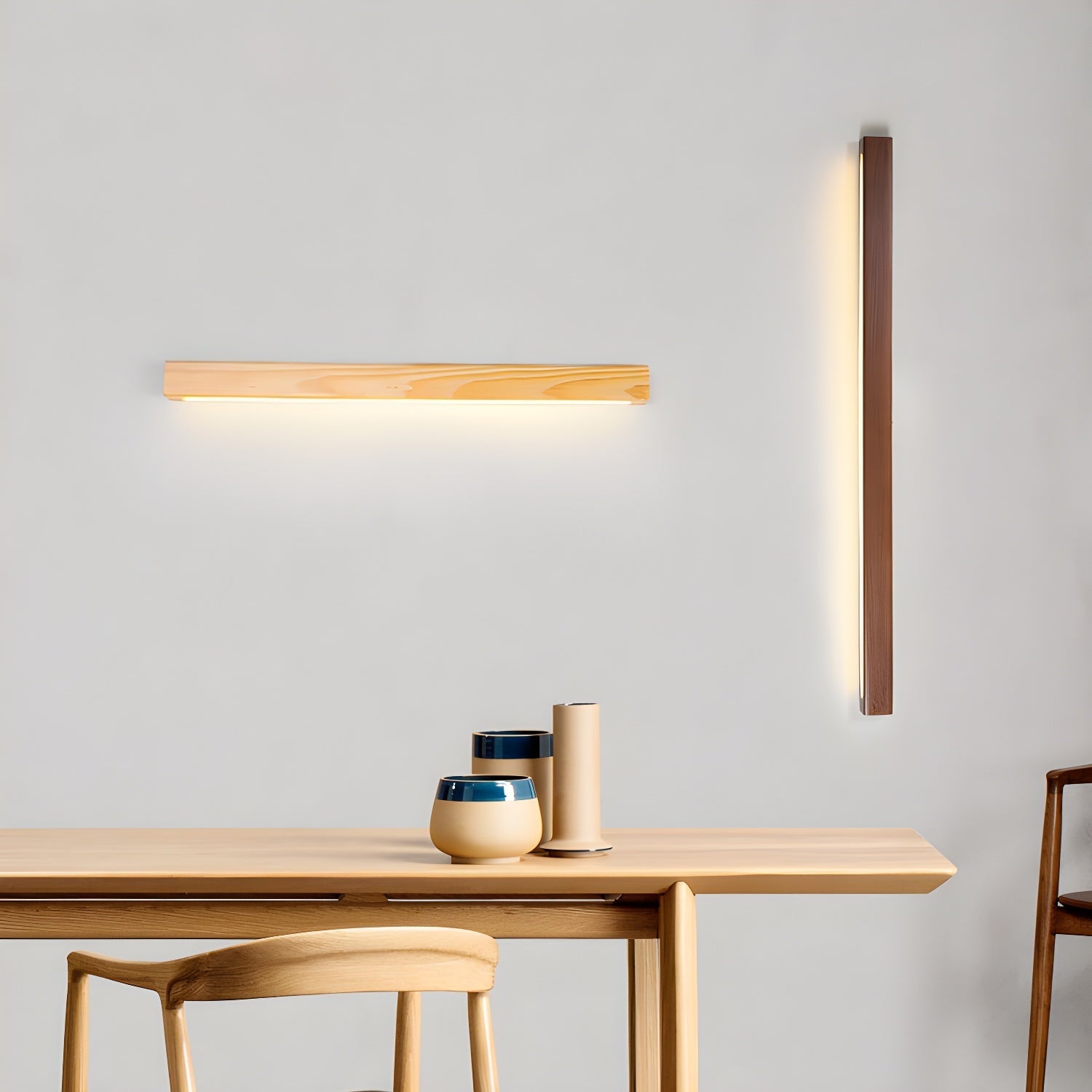 Lustra Wall Light Wood Linear Minimalist LED-Neutral Decor