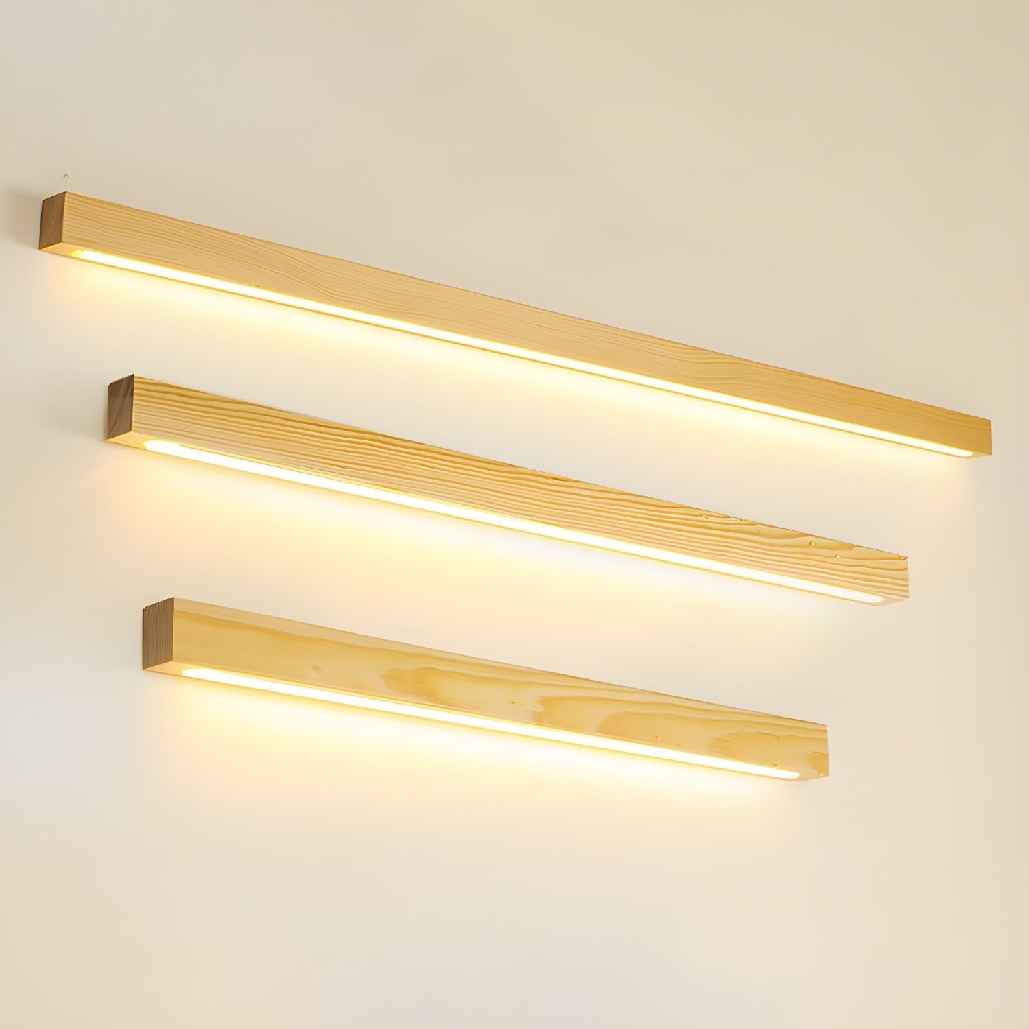 Lustra Wall Light Wood Linear Minimalist LED-Neutral Decor