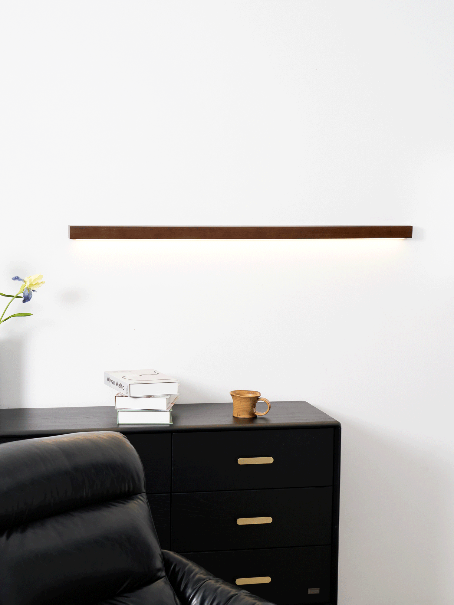 Lustra Wall Light Wood Linear Minimalist LED-Neutral Decor