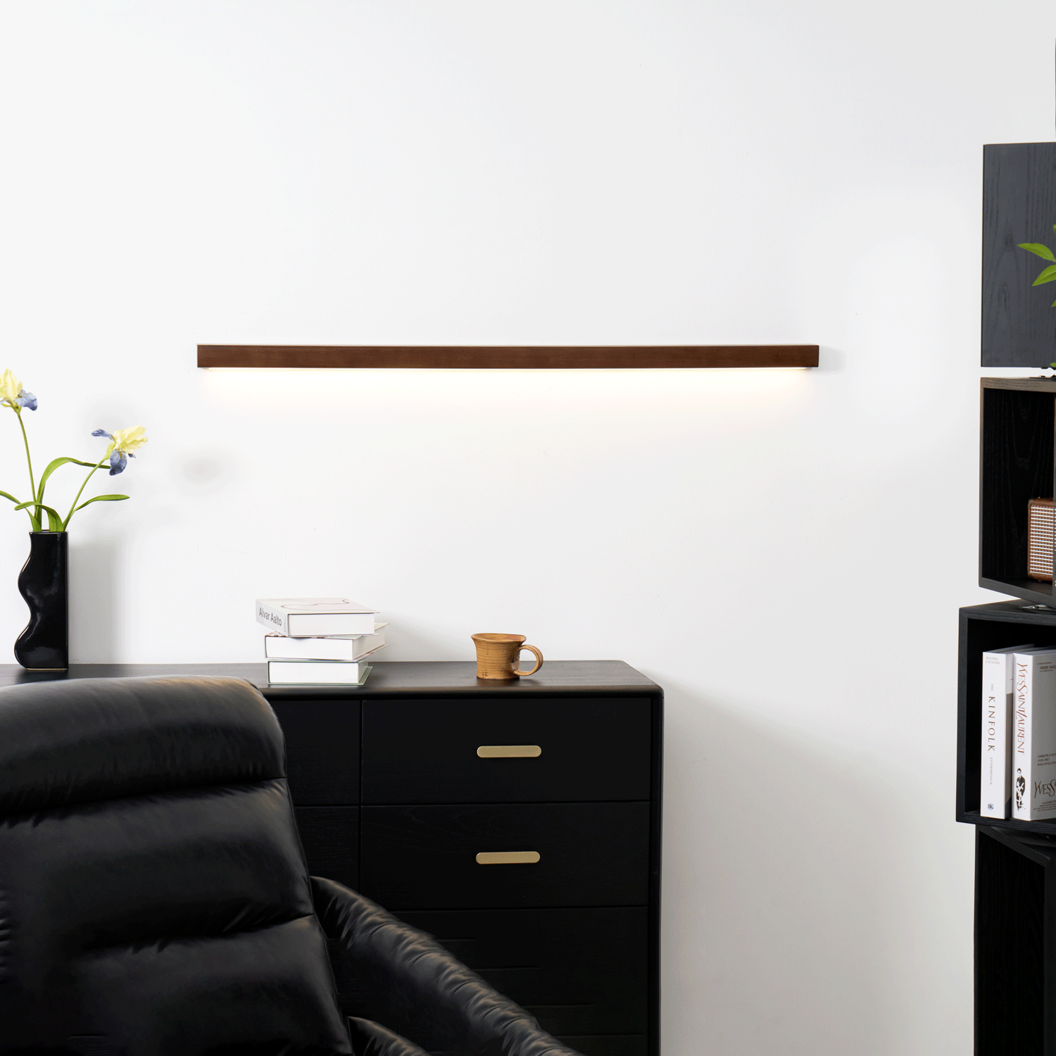 Lustra Wall Light Wood Linear Minimalist LED-Neutral Decor