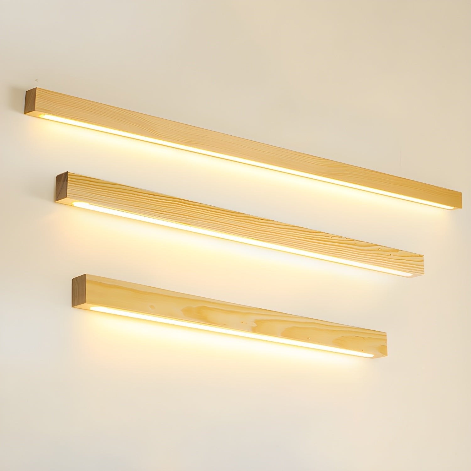 Lustra Wall Light Wood Linear Minimalist LED-Neutral Decor