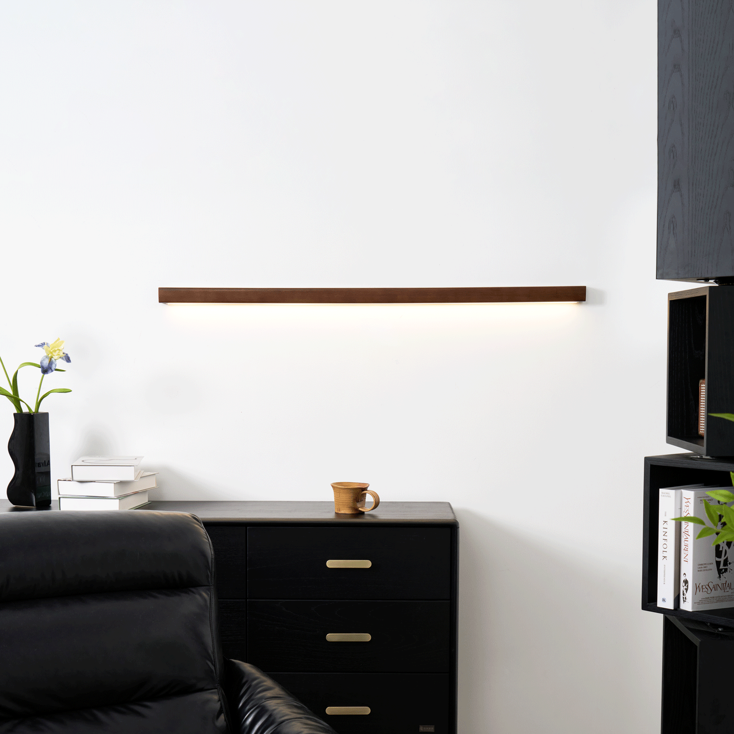 Lustra Wall Light Wood Linear Minimalist LED-Neutral Decor