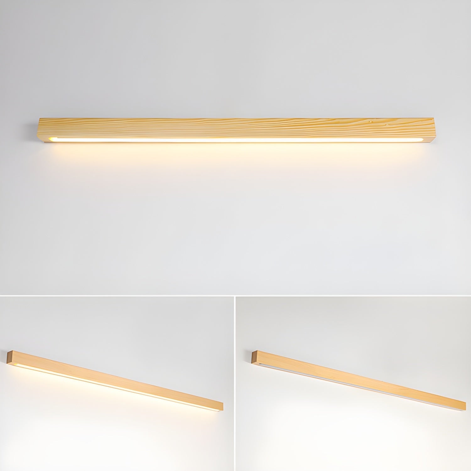 Lustra Wall Light Wood Linear Minimalist LED-Neutral Decor