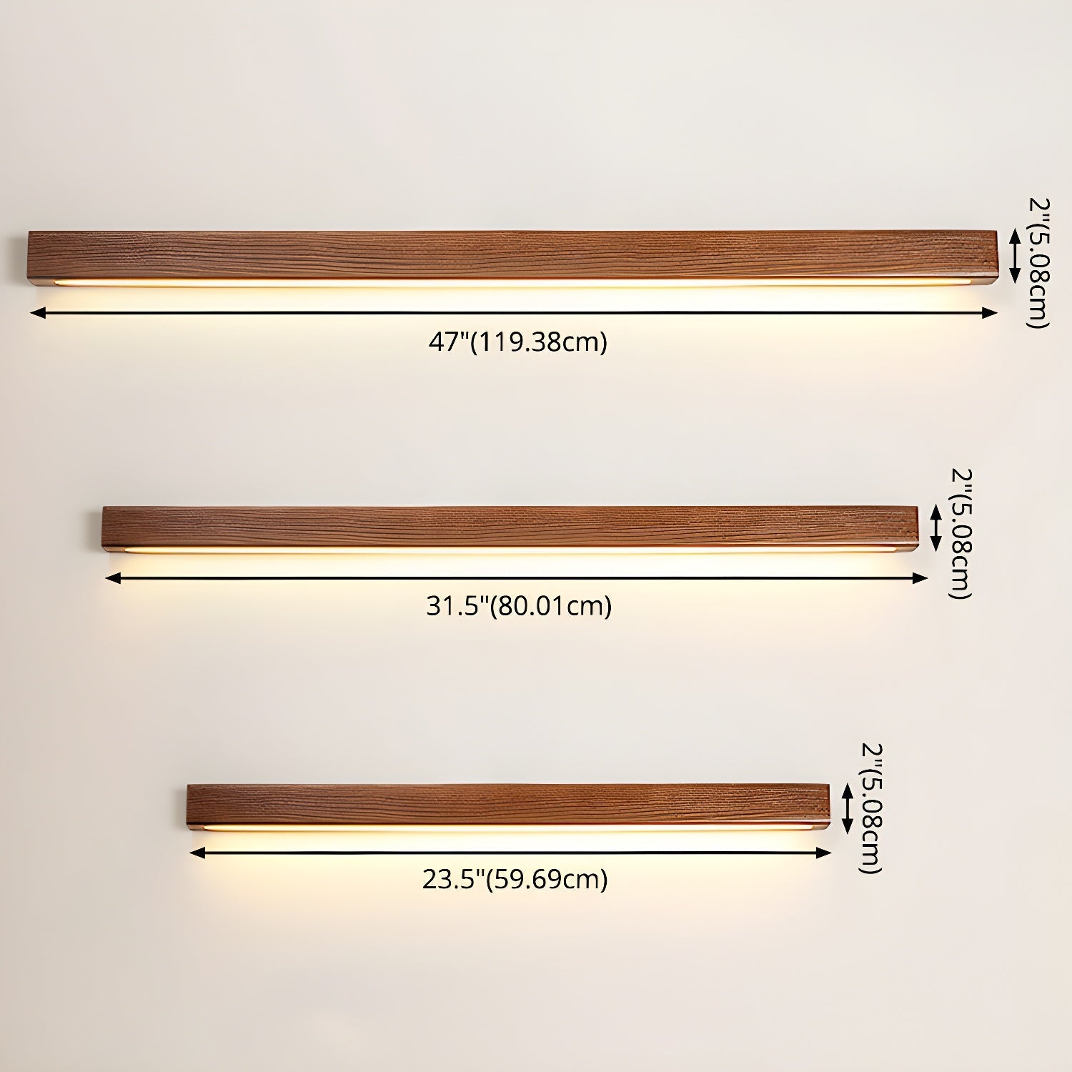 Lustra Wall Light Wood Linear Minimalist LED-Neutral Decor