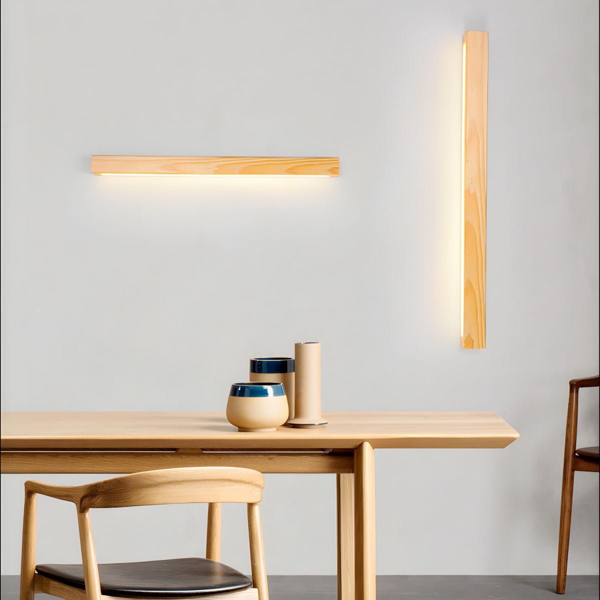 Lustra Wall Light Wood Linear Minimalist LED-Neutral Decor