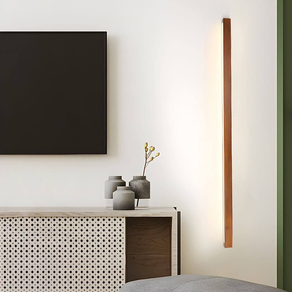 Lustra Wall Light Wood Linear Minimalist LED-Neutral Decor