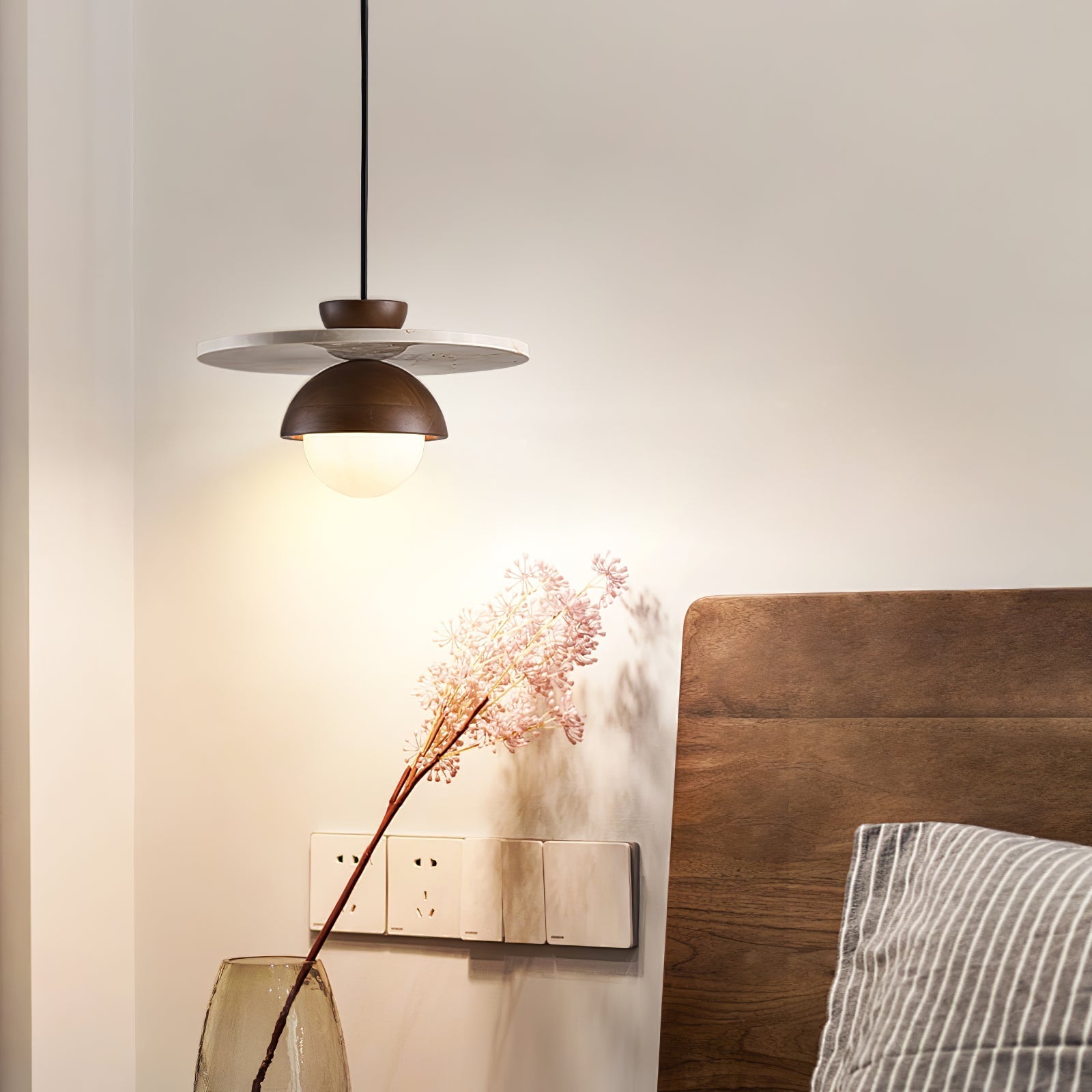 Vera Travertine Pendant Light-Neutral Decor