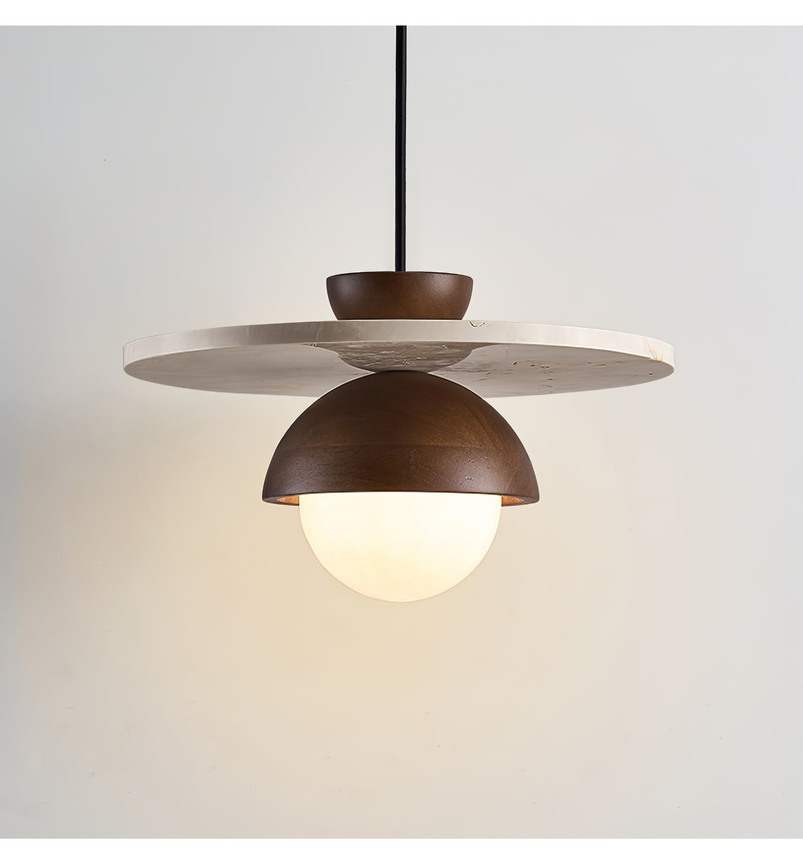 Vera Travertine Pendant Light-Neutral Decor