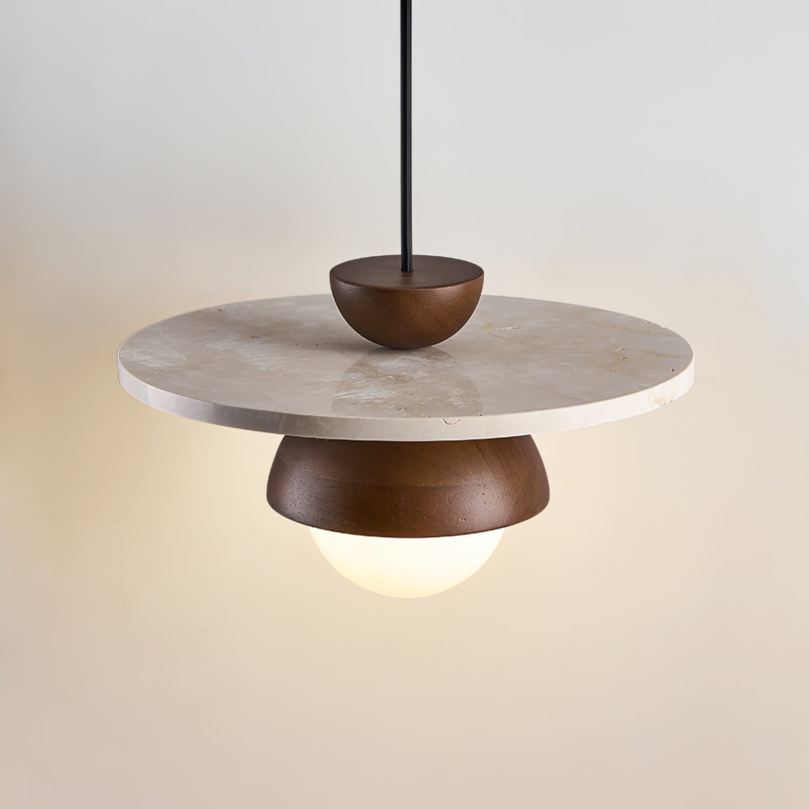 Vera Travertine Pendant Light-Neutral Decor