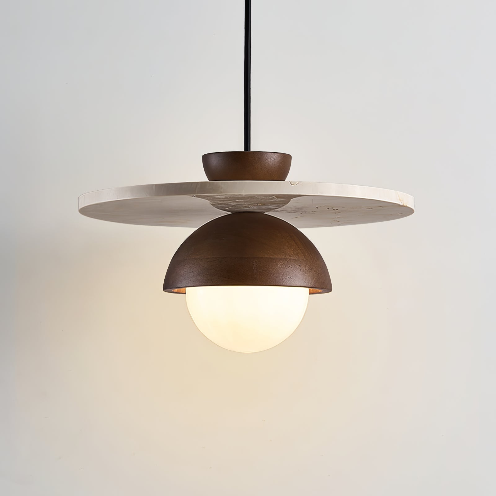 Vera Travertine Pendant Light-Neutral Decor