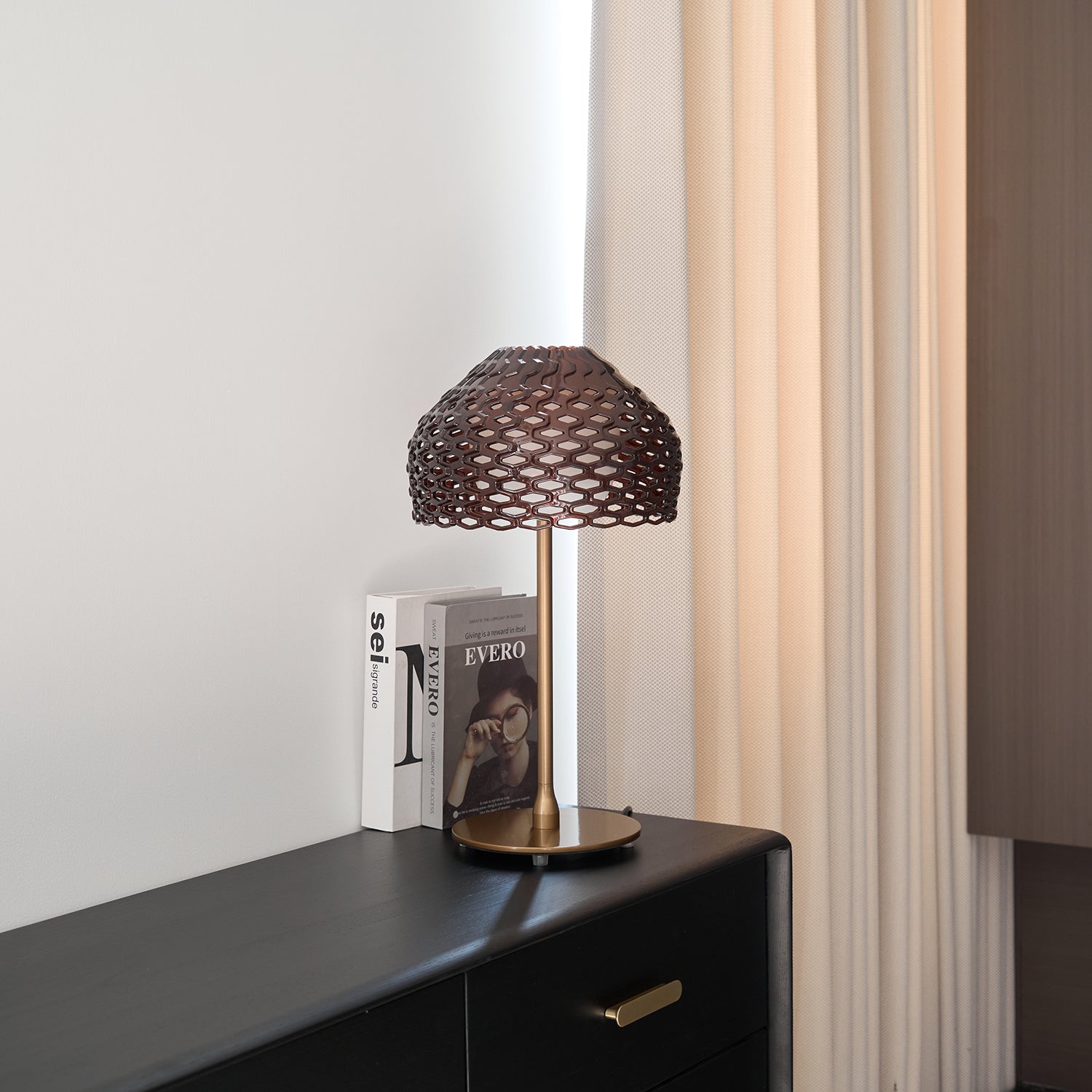 Vintace Plastic Industrial Table Lamp-Neutral Decor