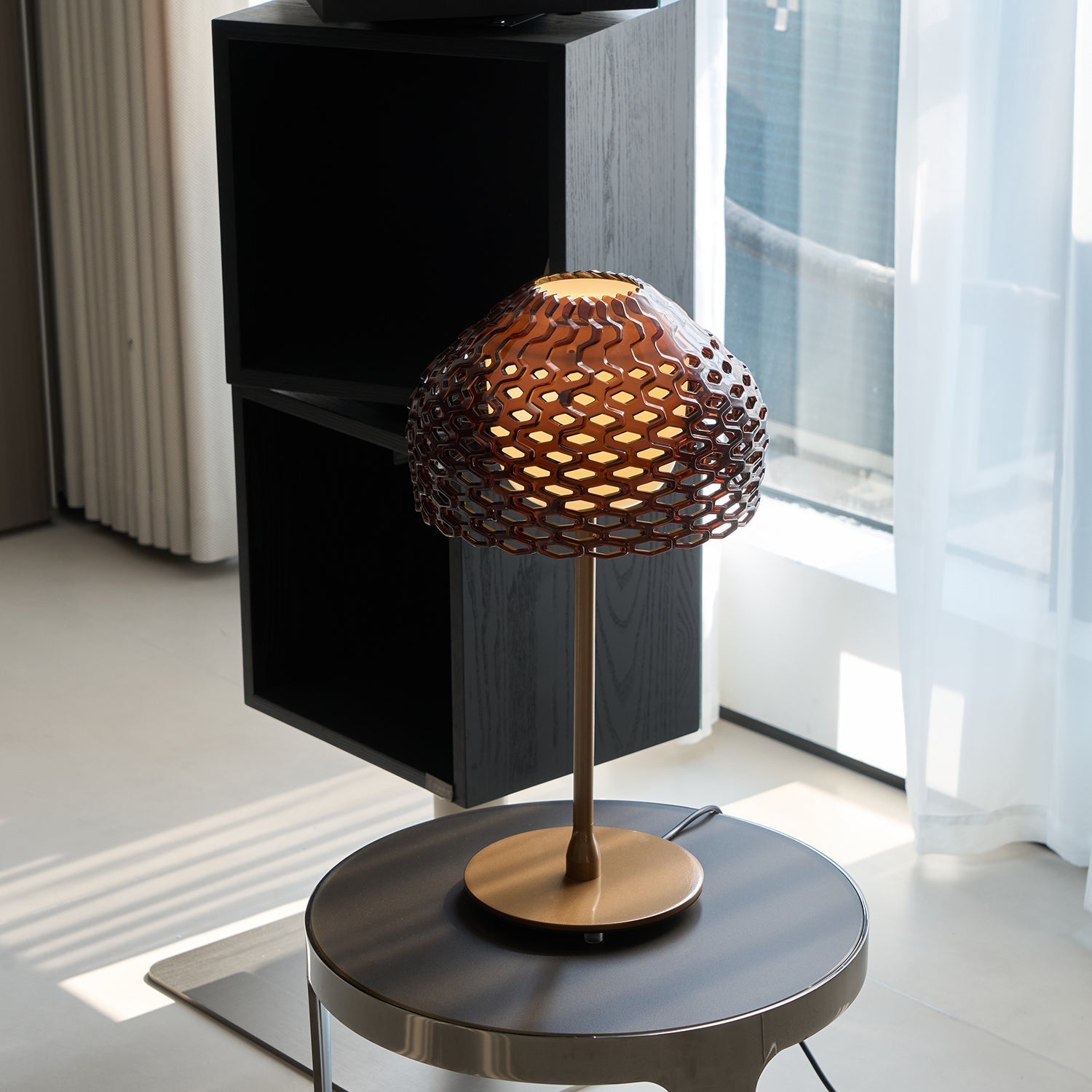 Vintace Plastic Industrial Table Lamp-Neutral Decor