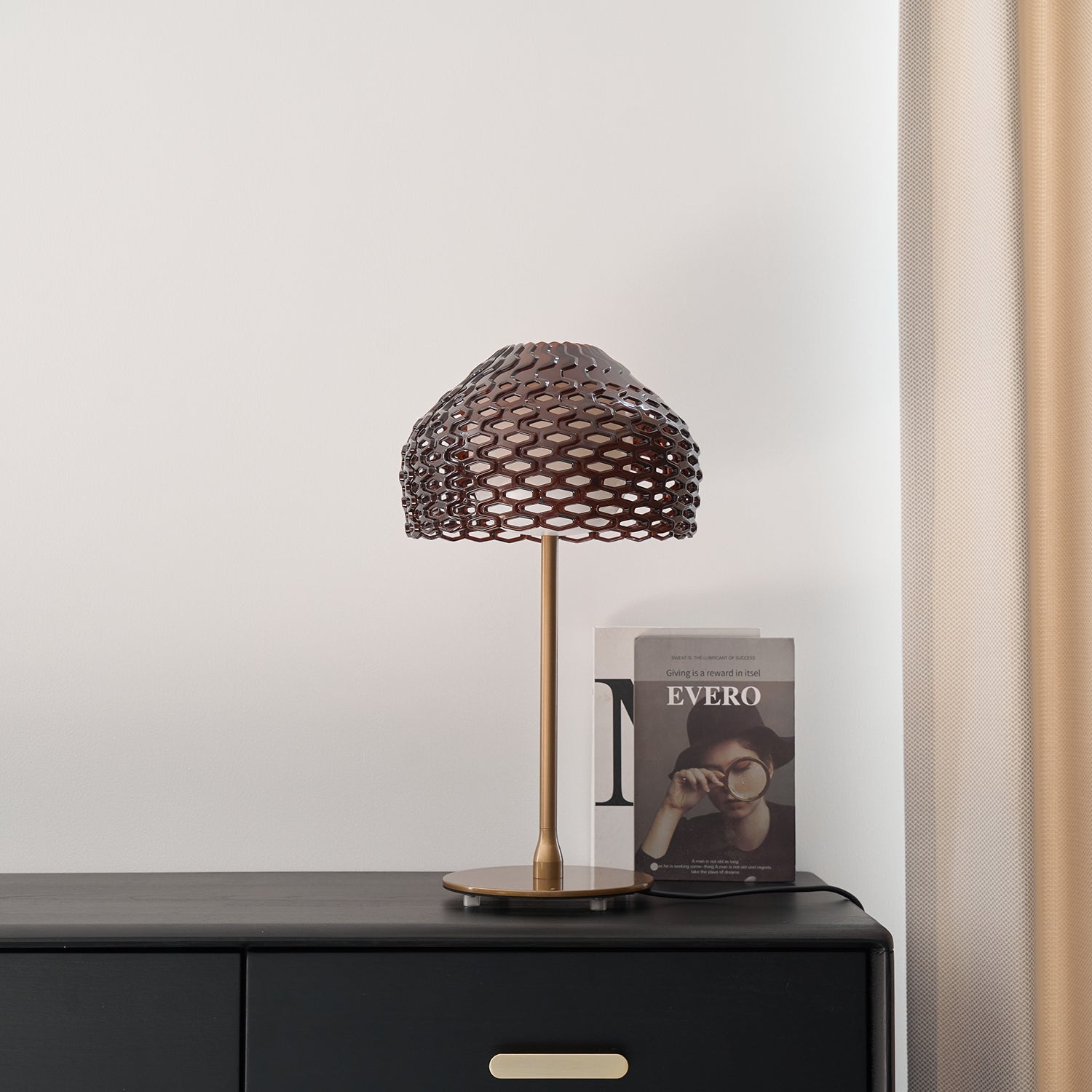Vintace Plastic Industrial Table Lamp-Neutral Decor