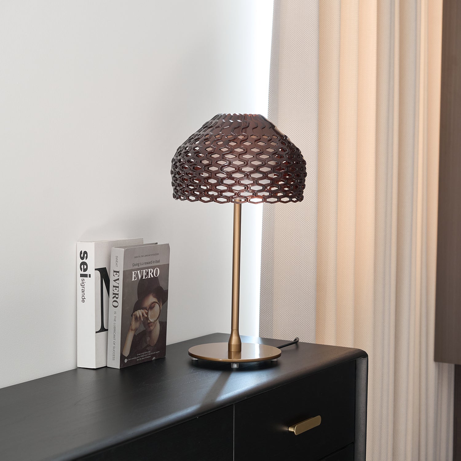 Vintace Plastic Industrial Table Lamp-Neutral Decor