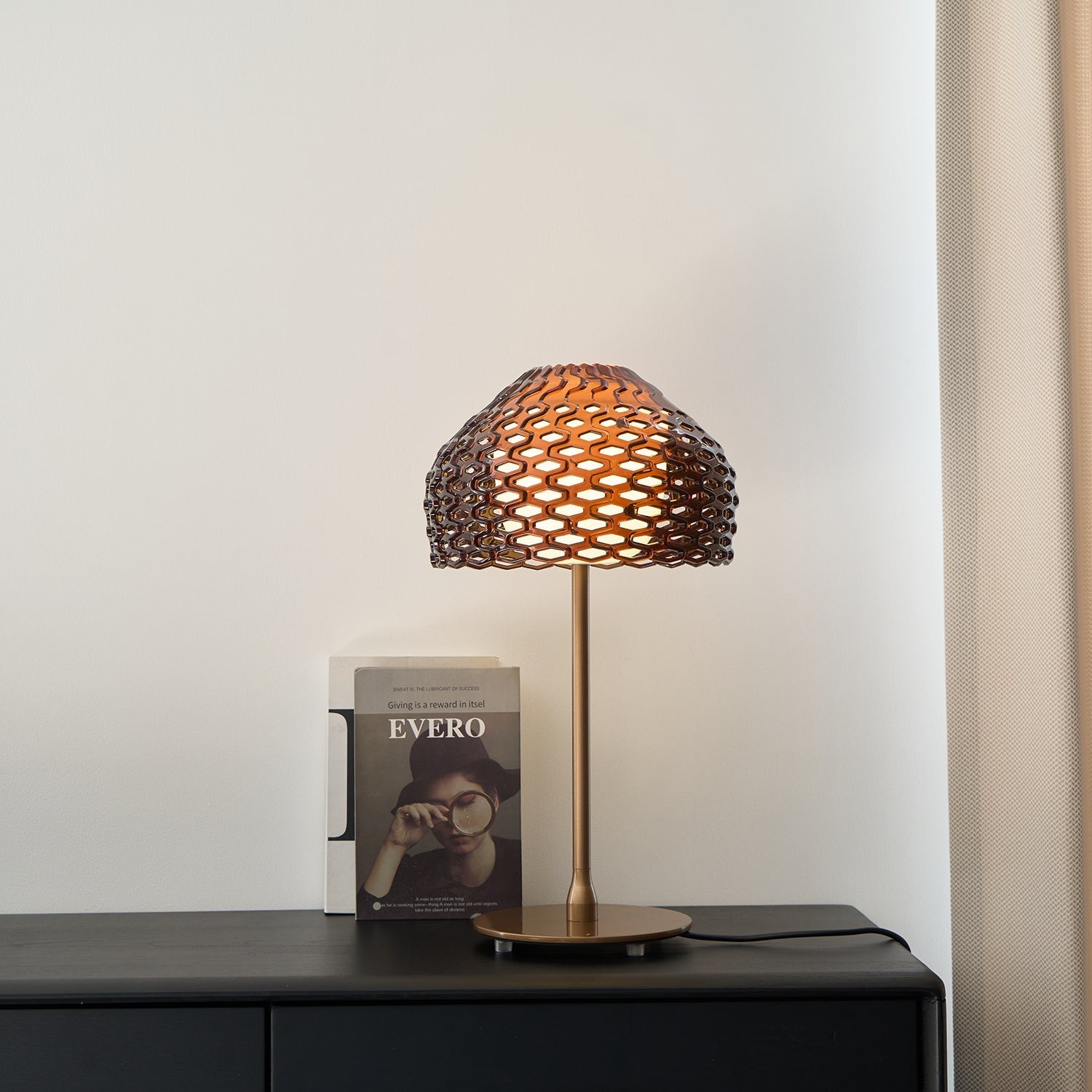 Vintace Plastic Industrial Table Lamp-Neutral Decor