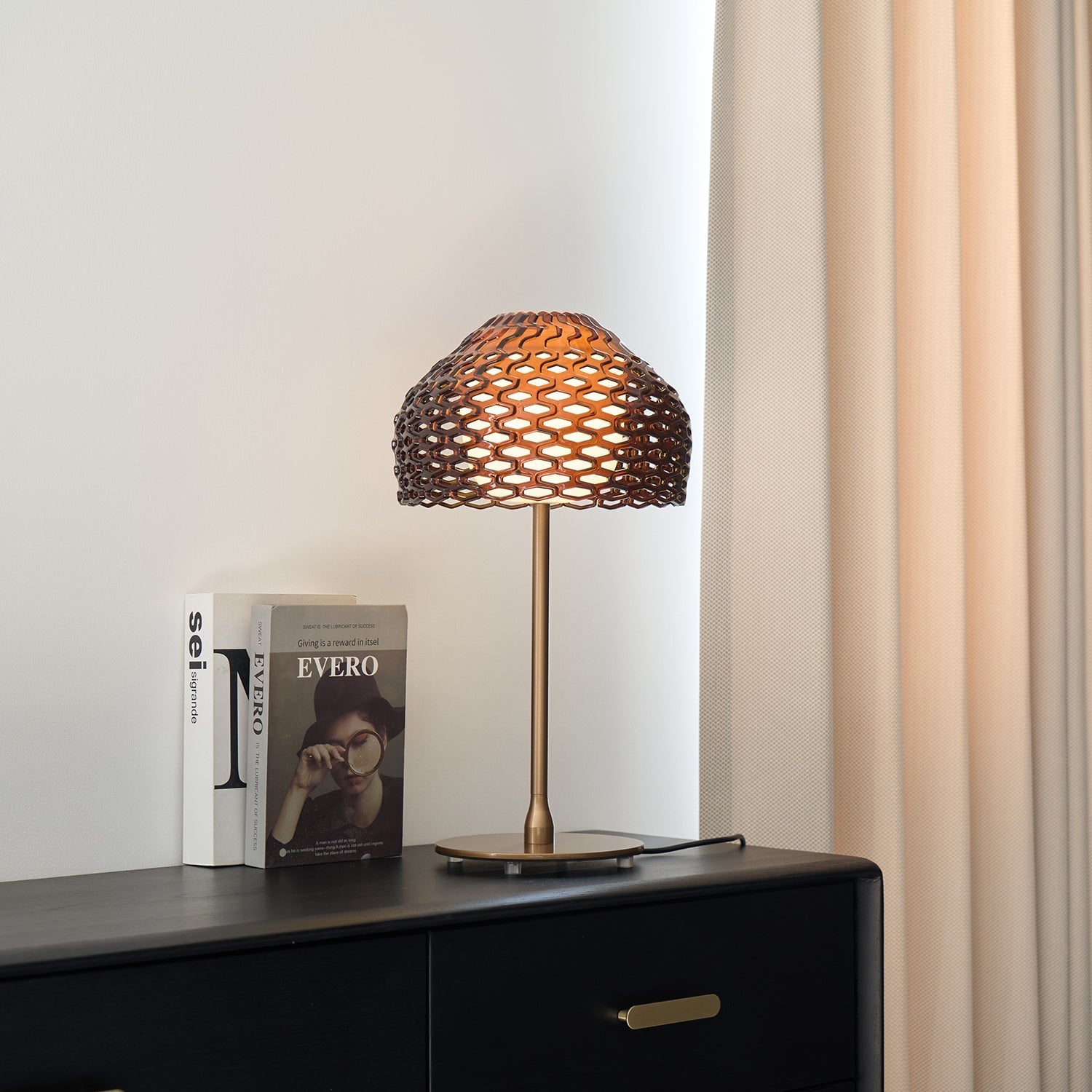 Vintace Plastic Industrial Table Lamp-Neutral Decor
