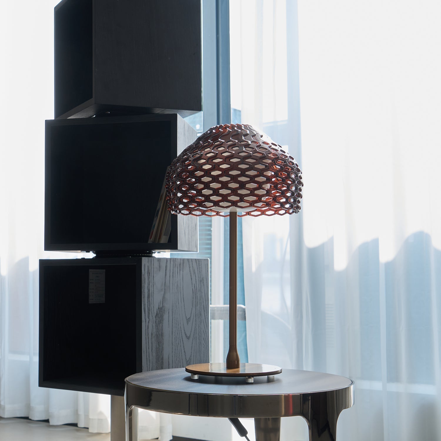 Vintace Plastic Industrial Table Lamp-Neutral Decor