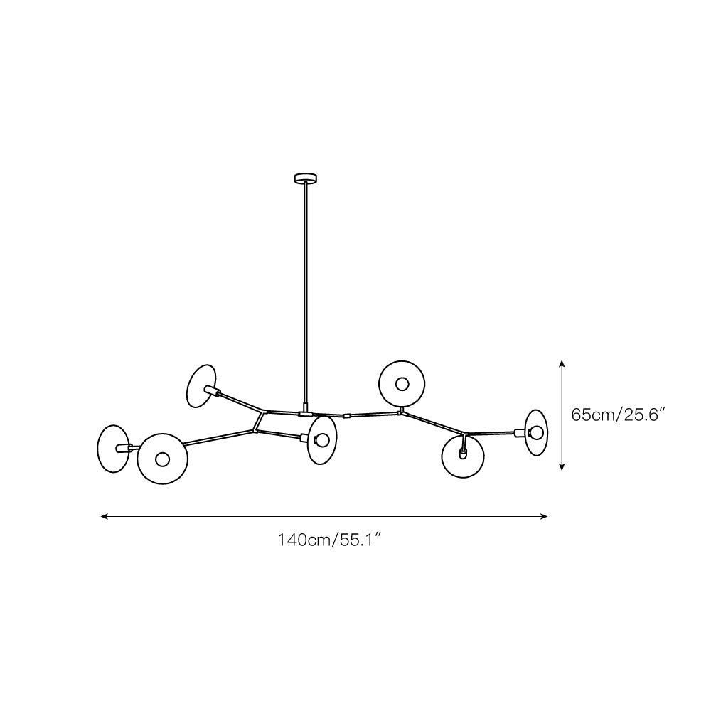Tinduvyo Modern Minimalist Metal Glass Chandelier