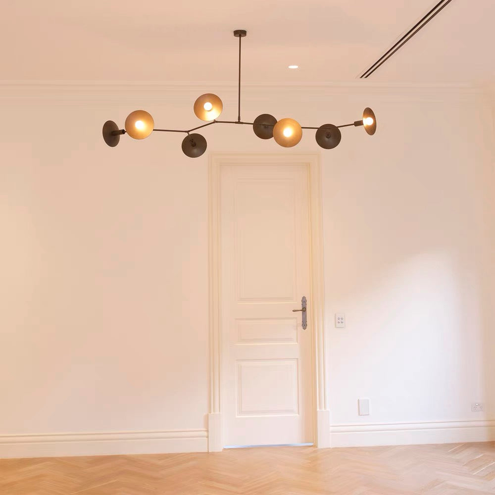 Tinduvyo Modern Minimalist Metal Glass Chandelier